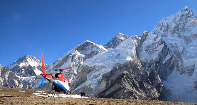 Luxury Nepal Tour for 7 days with private transport, helicopter ride to Everest Base Camp, premium hotels, cultural tours, and stunning Himalayan views.
