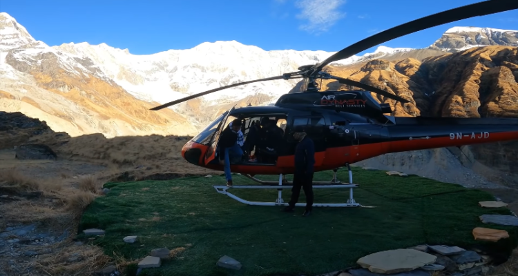 Annapurna base camp helicopter tour 2023