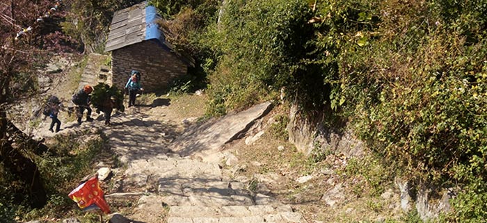 stone made stone steep towards Ulleri and Banthati village