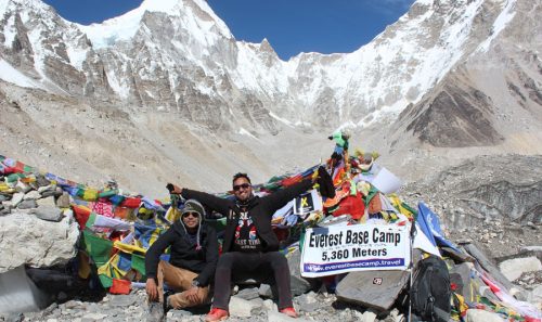 At Everest Base Camp-5364m
