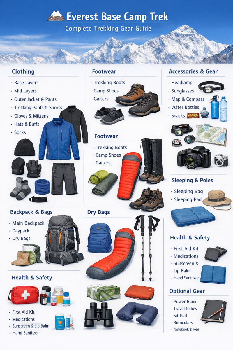 Everest Base Camp Trek Gear List