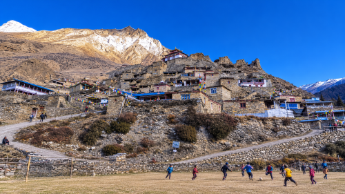 Beautiful Chumling Village at Manaslu Trek