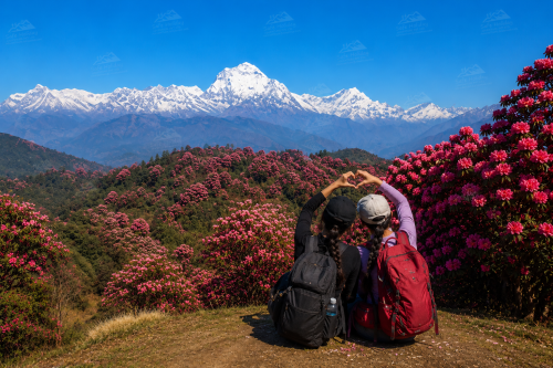 Ghorepani poon hill trek during spring season
