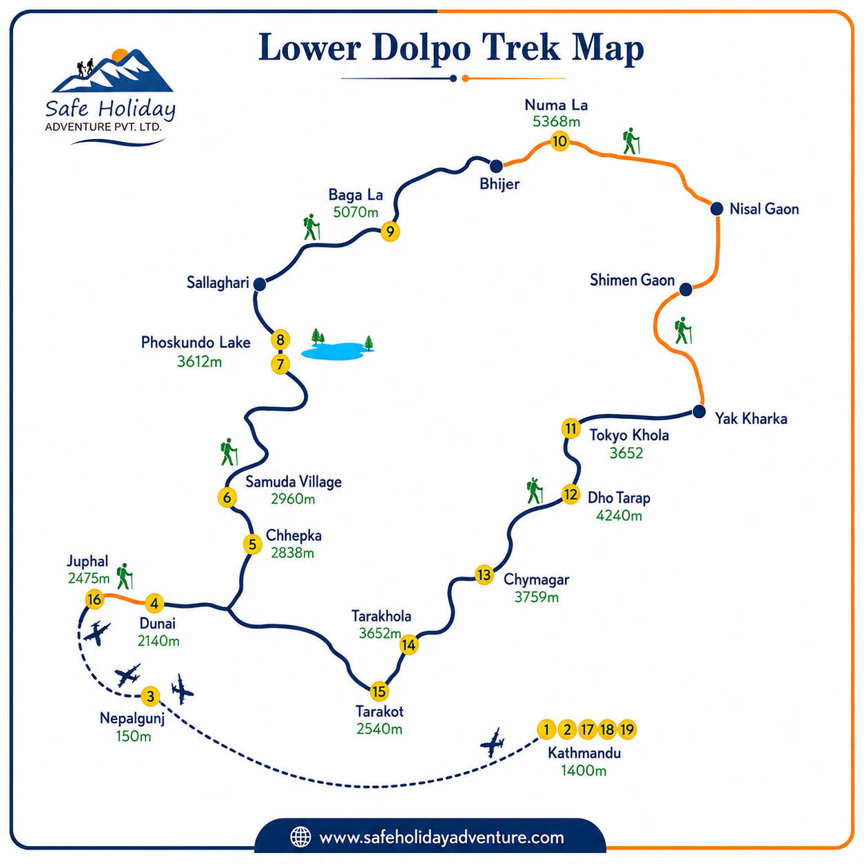 dolpo trek map