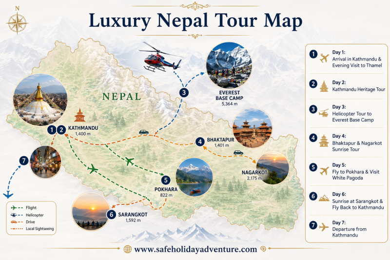 Nepal Tour on comfert way