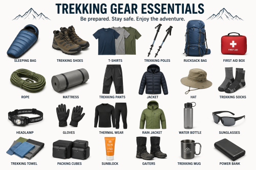 trekking gear for safe Hike in The Himalaya