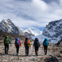 Crossing Cho La Pass with an incredible team—an unforgettable Himalayan adventure.