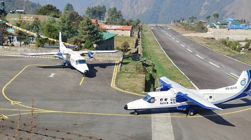 Sita Air Landing at Lukla, Tenzing Hillary Airport