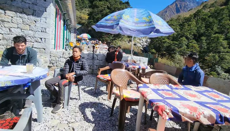 Lunch spot between Namche & Tengboche - Everest Base Camp Trek