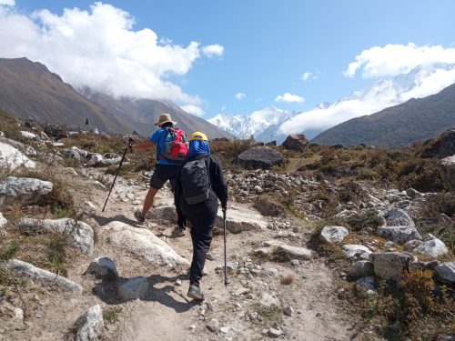 Langtang National Park mountain scenery featuring Langtang Lirung and surrounding Himalayan peaks