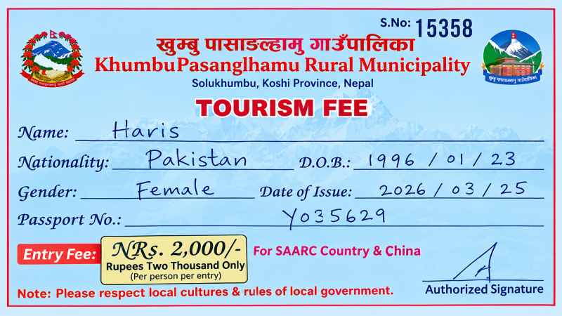 everest trek entry permit